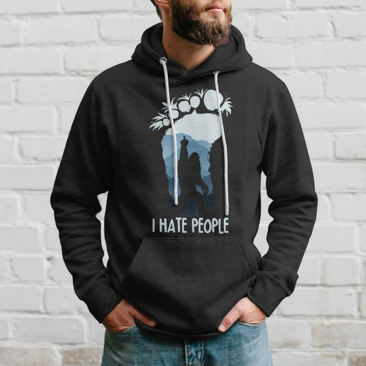 Funny Bigfoot I Hate People Hoodie Gifts for Him