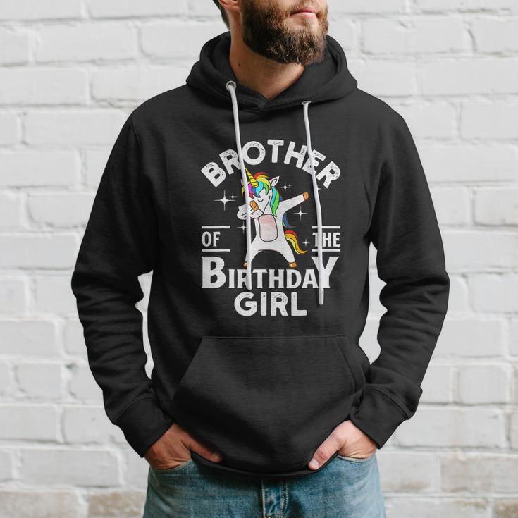 Funny Brother Of The Birthday Girl Unicorn Hoodie Gifts for Him