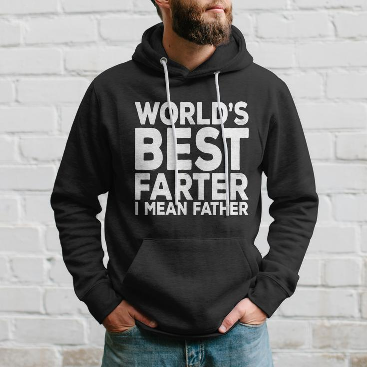 Funny Fathers Day Gift For Mens Worlds Best Farter I Mean Father Gift Hoodie Gifts for Him