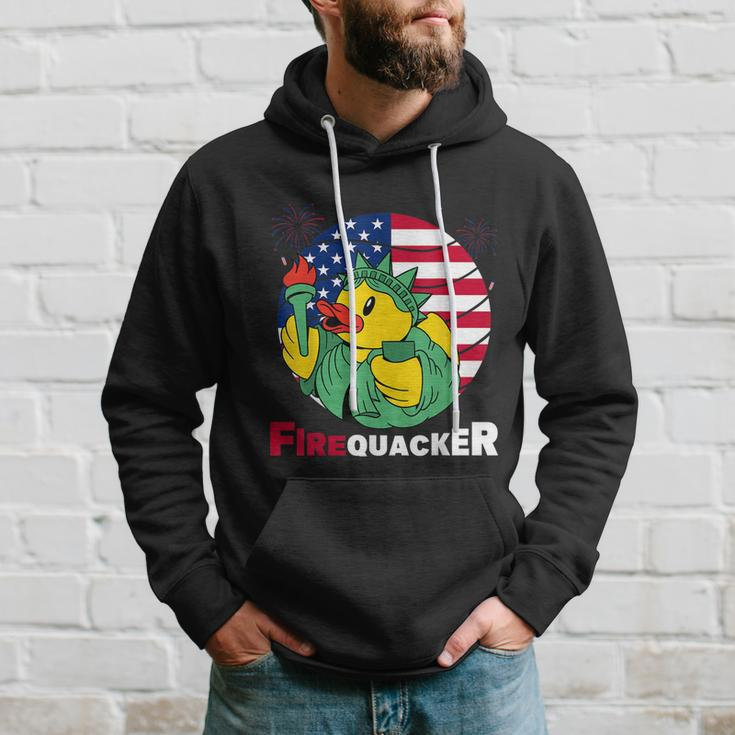 Funny Fourth Of July Usa Patriotic Firecracker Rubber Duck Funny Gift Hoodie Gifts for Him