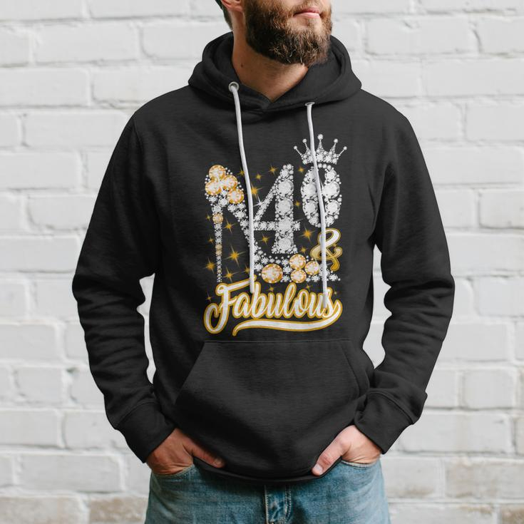Funny Gift 40 Fabulous 40 Years Gift 40Th Birthday Diamond Crown Shoes Gift Hoodie Gifts for Him