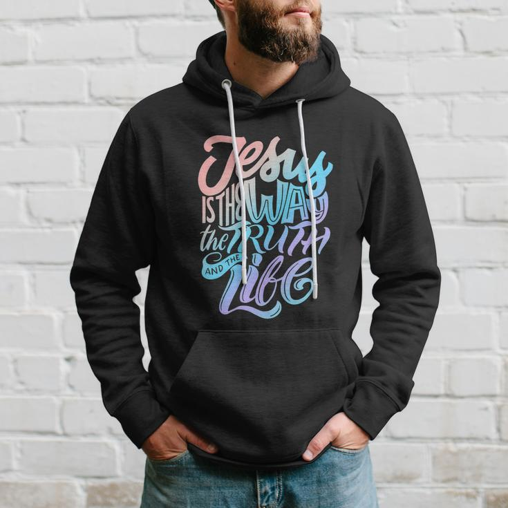 Funny Jesus Way Truth And Life Christian Bible Hoodie Gifts for Him