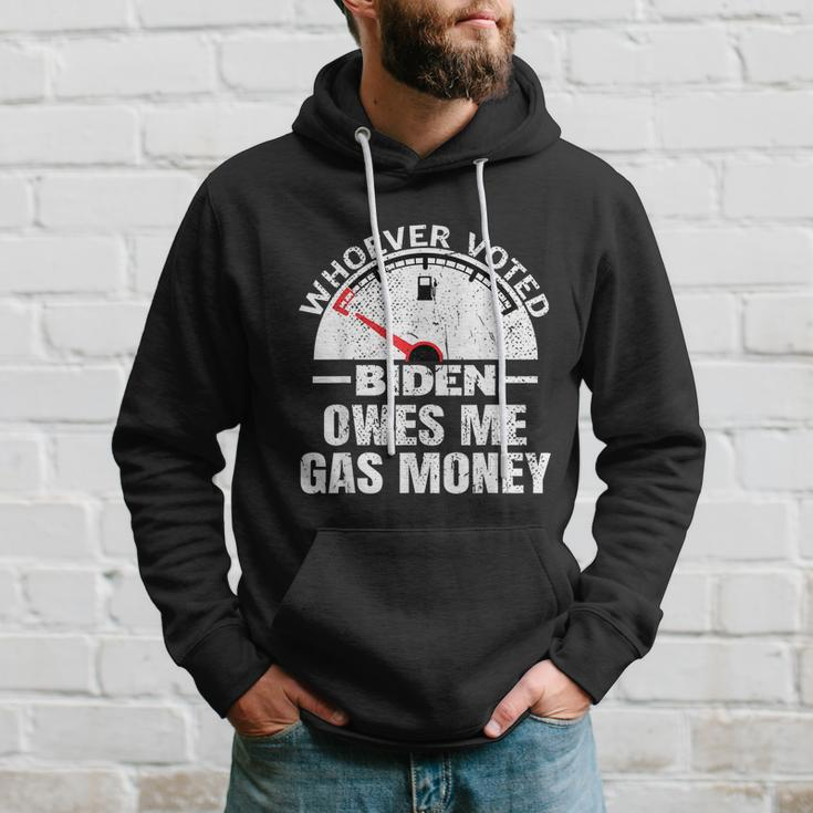 Funny Political Humor Satire Biden Voter Owes Me Gas Money Hoodie Gifts for Him