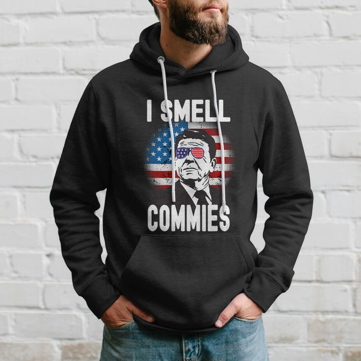 Funny Reagan Political Humor I Smell Commies Reaganomics Hoodie Gifts for Him