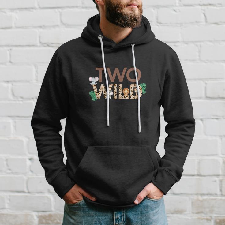 Funny Wild Two Animal Safari 2Nd Birthday V2 Hoodie Gifts for Him