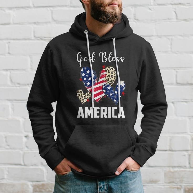 God Bless America Leopard Christian 4Th Of July Hoodie Gifts for Him
