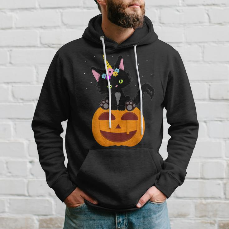 Halloween Unicorn Cat Black Pumpkin Scary Costume Girls Kids Hoodie Gifts for Him
