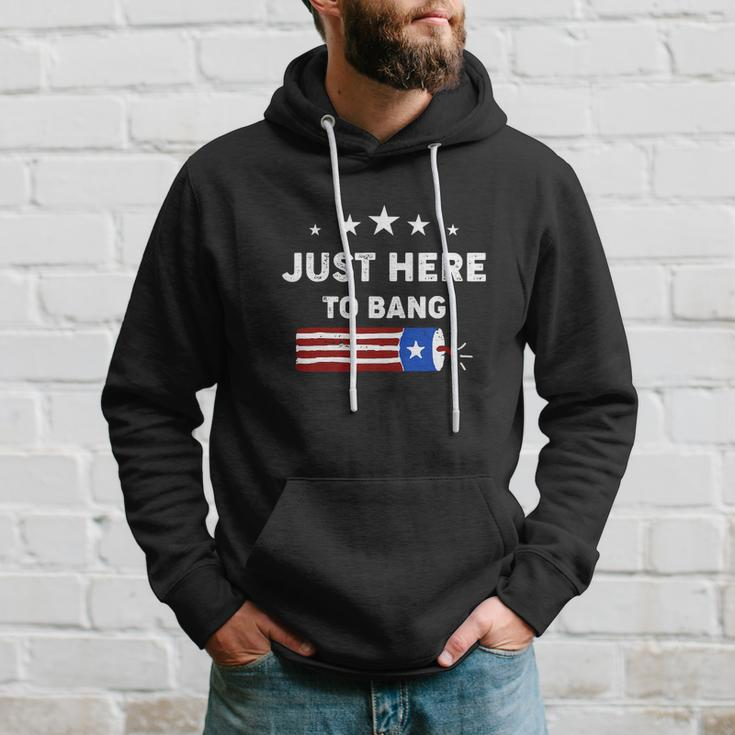 Happy 4Th Of July Just Here To Bang With Firecracker Hoodie Gifts for Him