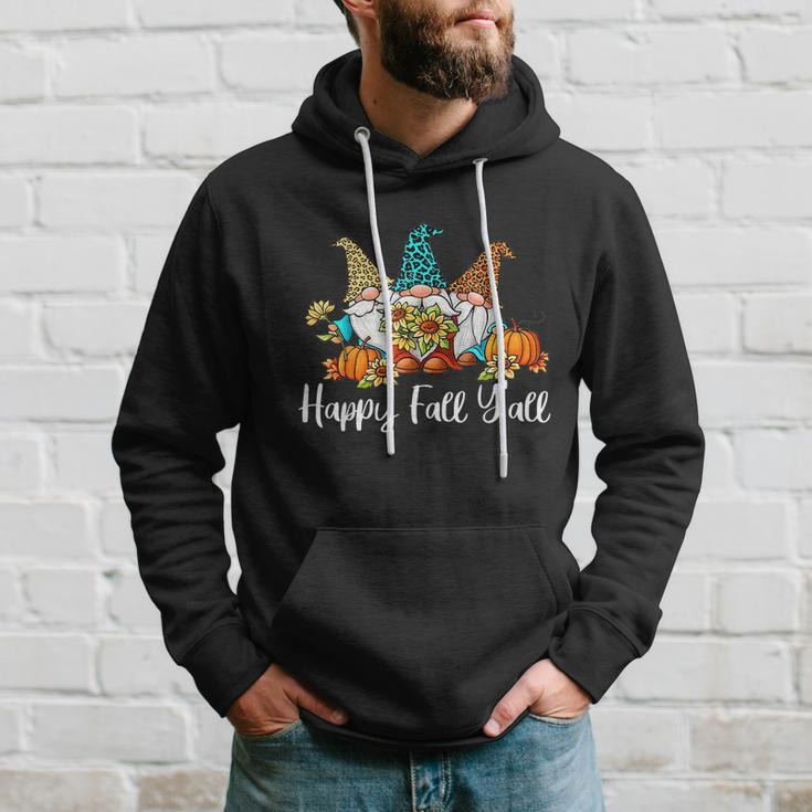 Happy Fall Yall Tshirt Gnome Leopard Pumpkin Autumn Gnomes Men Hoodie Gifts for Him