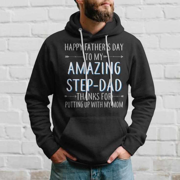 Happy Fathers Day To My Amazing Stepdad Hoodie Gifts for Him