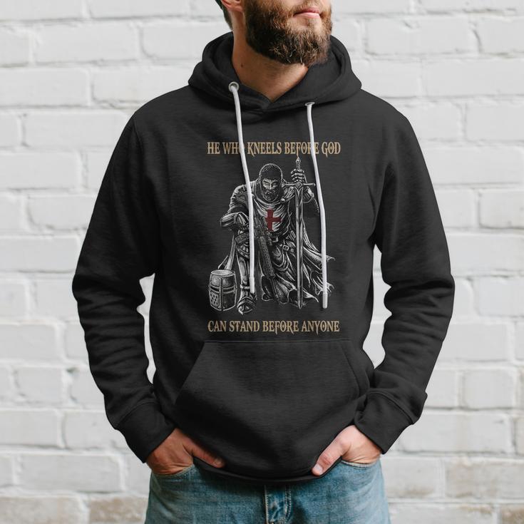 He Who Kneels Before God Can Stand Before Anyone Hoodie Gifts for Him