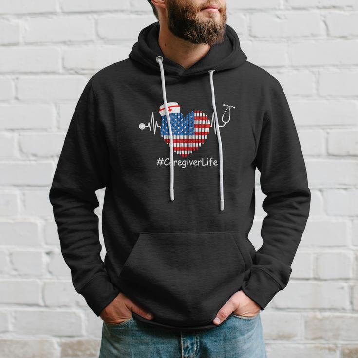 Heartbeat Patriotic Funny 4Th Of July Hoodie Gifts for Him