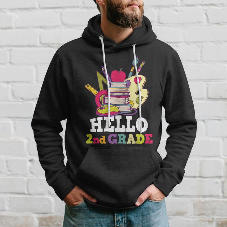 Hello 2Nd Grade Back To School Team Second Grade Hoodie Gifts for Him