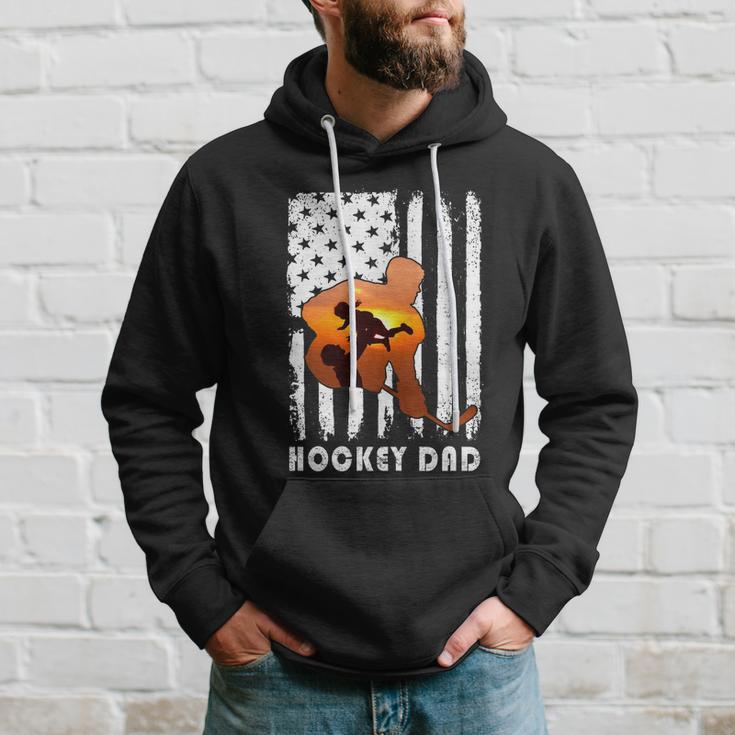 Hockey Dad Father And Kid Family Hockey Lover Hoodie Gifts for Him