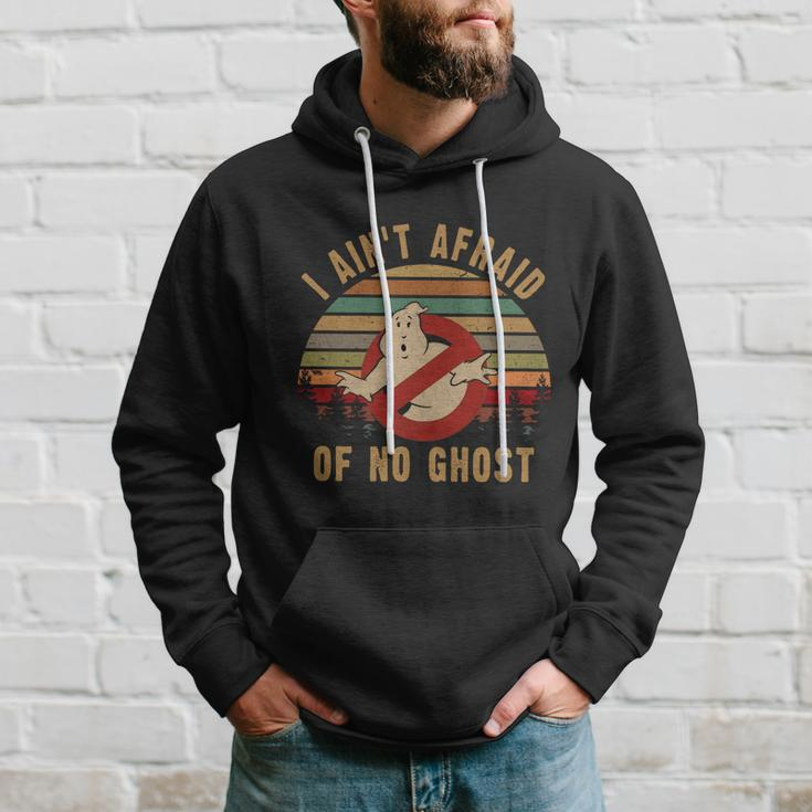 I Aint Afraid Of No Ghost Vintage Funny Ghost Hoodie Gifts for Him