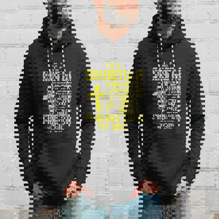 Im A Christian Im Not Perfect I Make Mistakes Christianity Hoodie Gifts for Him