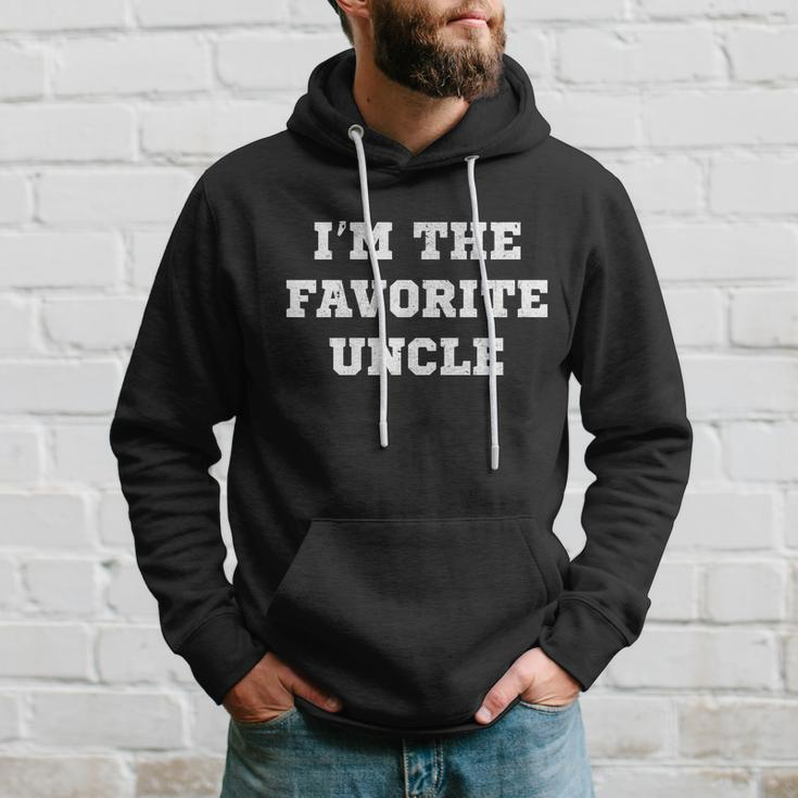 Im The Favorite Uncle Funny Distressed Hoodie Gifts for Him