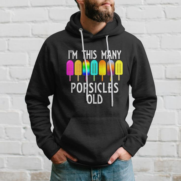 Im This Many Popsicles Old Funny 7Th Birthday Popsicle Cute Gift Hoodie Gifts for Him