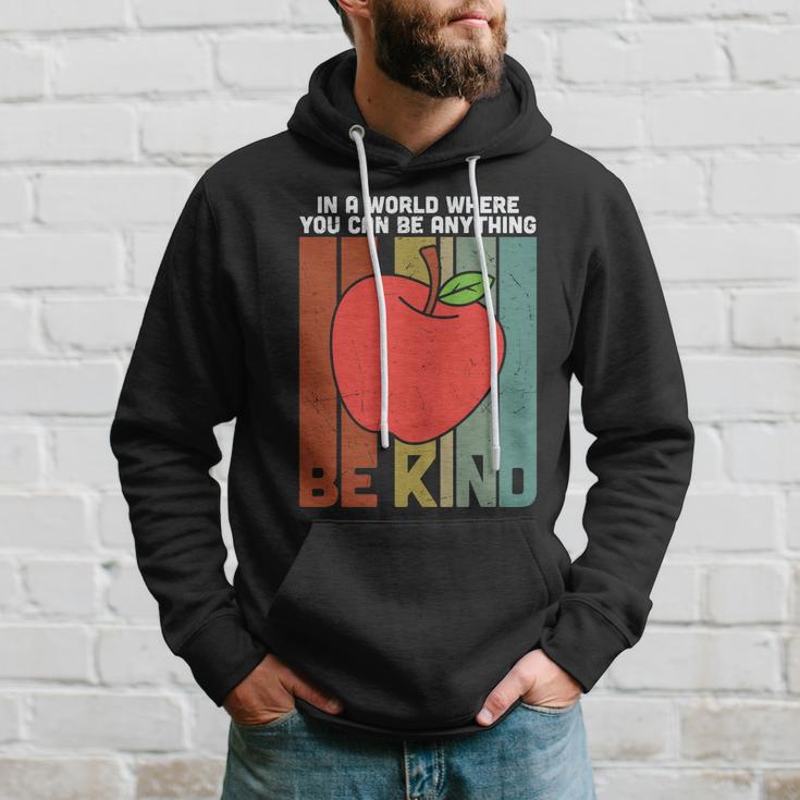 In A World Be Kind Teacher Apple Graphic Plus Size Shirt For Teacher Male Female Hoodie Gifts for Him