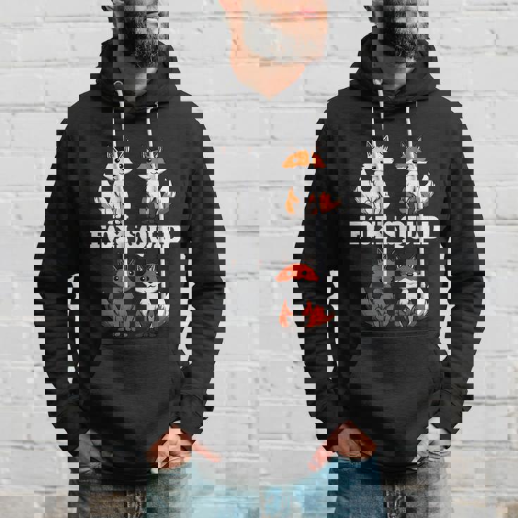 Ironic Fox Squad Nature Forest Animal Men Hoodie Gifts for Him