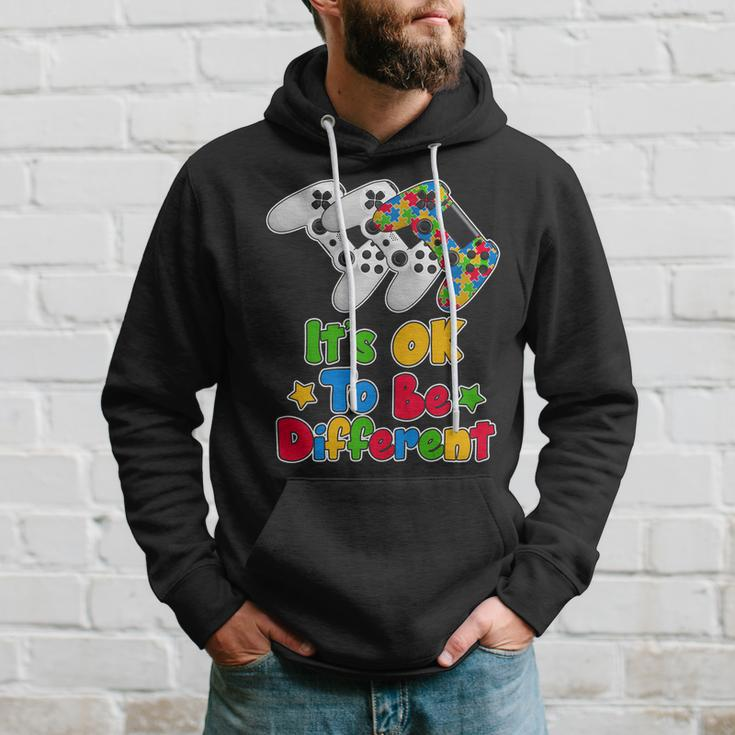 Its Ok To Be Different Autism Awareness Video Gamer Hoodie Gifts for Him