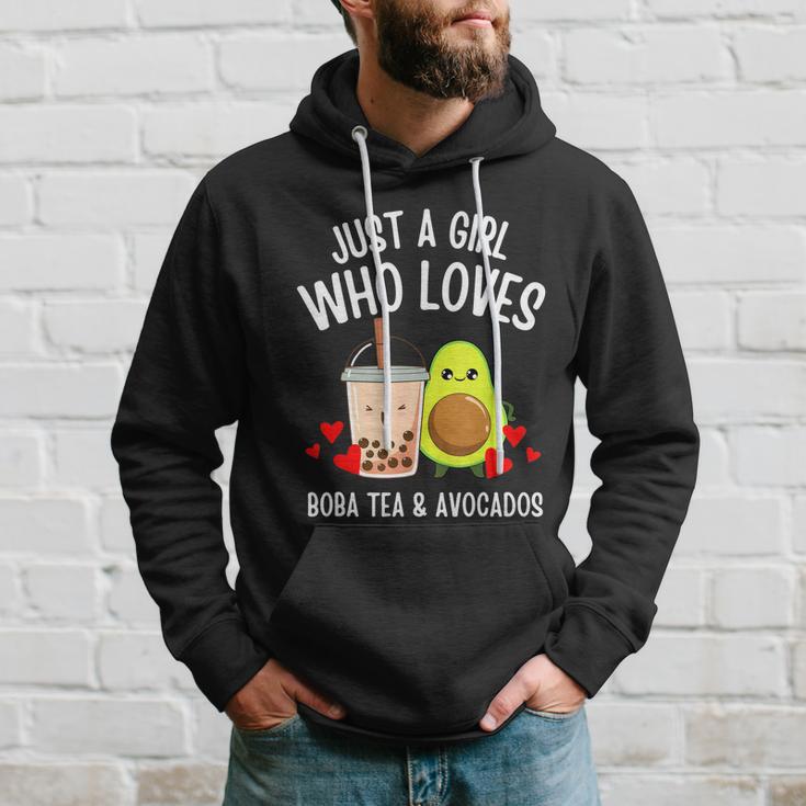 Just A Girl Who Loves Boba Tea & Avocados Cute Kawaii Teen Tshirt Hoodie Gifts for Him