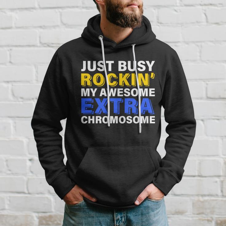 Just Busy Rockin My Awesome Extra Chromosome Hoodie Gifts for Him