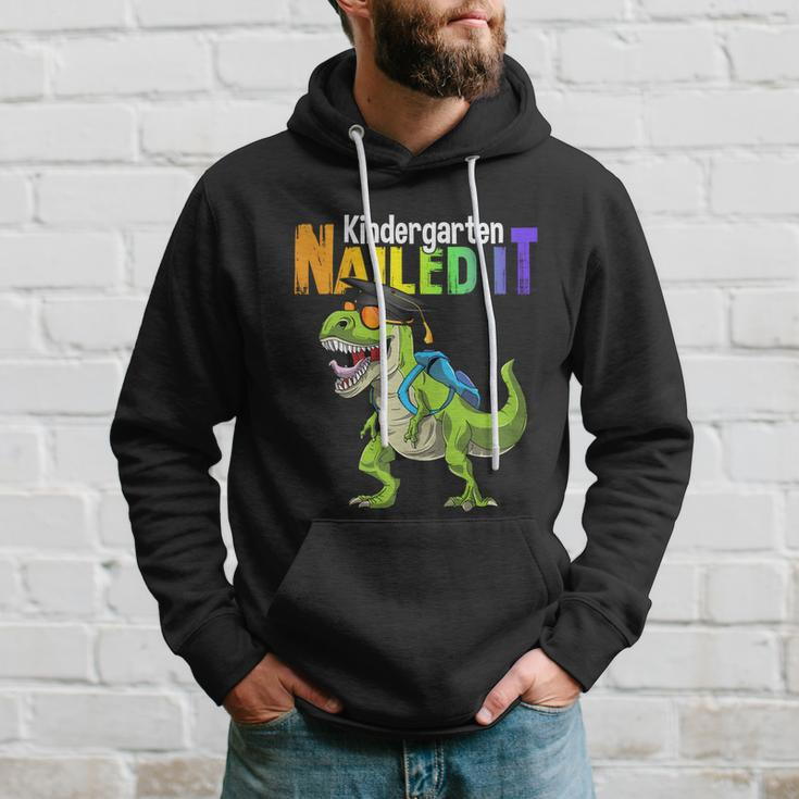 Kindergarten Nailed It Graduation Class Of 2022 Dinosaur Funny Gift Hoodie Gifts for Him