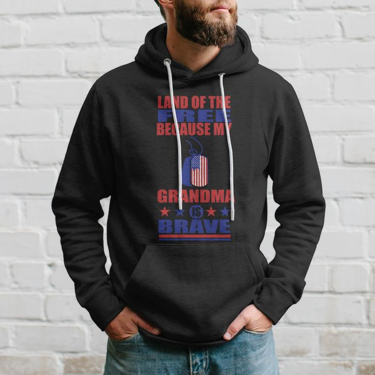 Land Of The Free Because My Grandma Is Brave 4Th Of July Hoodie Gifts for Him