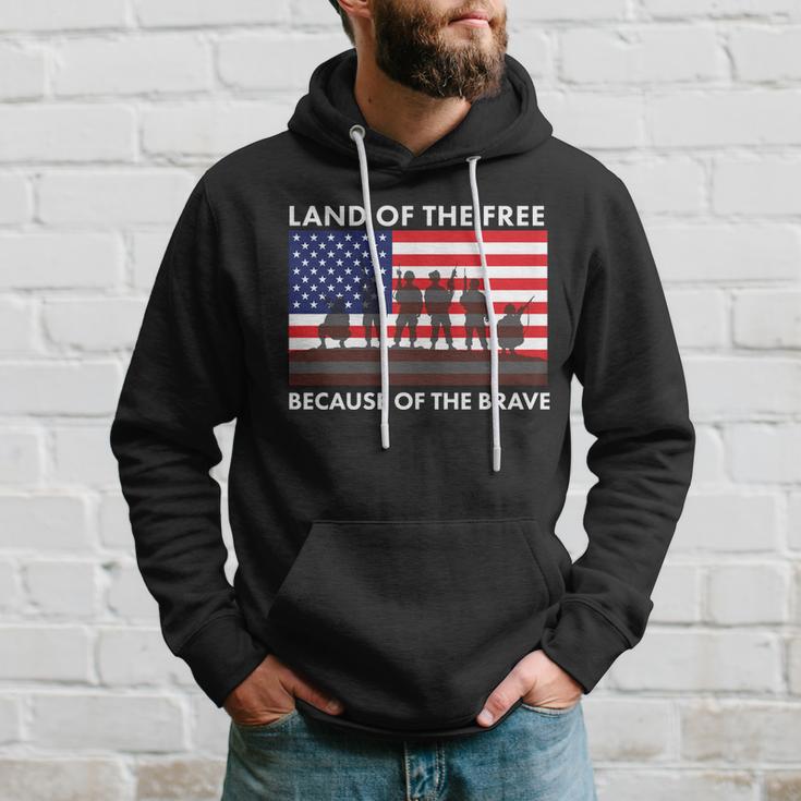 Land Of The Free Because Of The Brave Tshirt Hoodie Gifts for Him