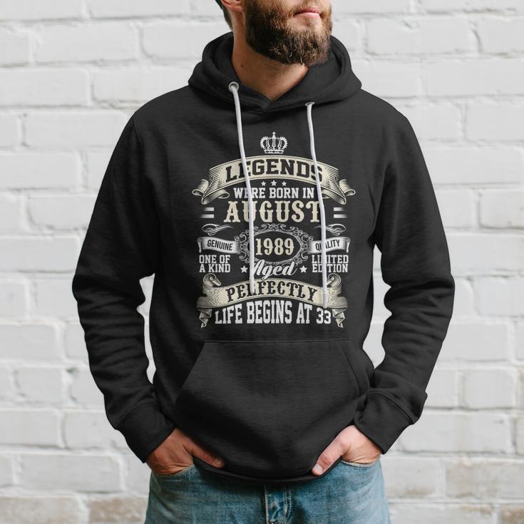 Legends Were Born In August 1989 Vintage 33Rd Birthday Gift For Men & Women Hoodie Gifts for Him