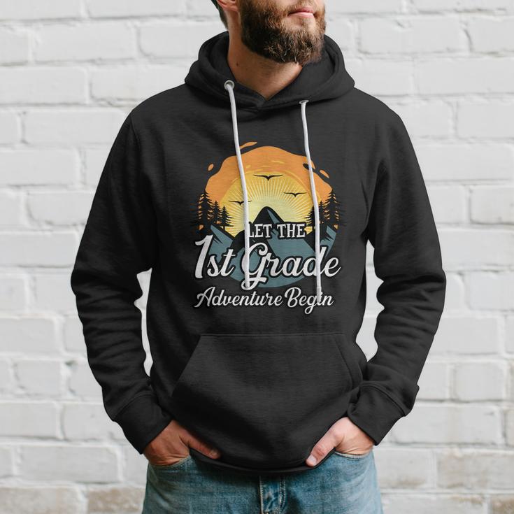 Let The 1St Grade Adventure Begin Back To School First Day Of School Hoodie Gifts for Him