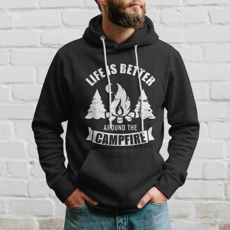 Life Is Better Around The Campfire Camping Hoodie Gifts for Him