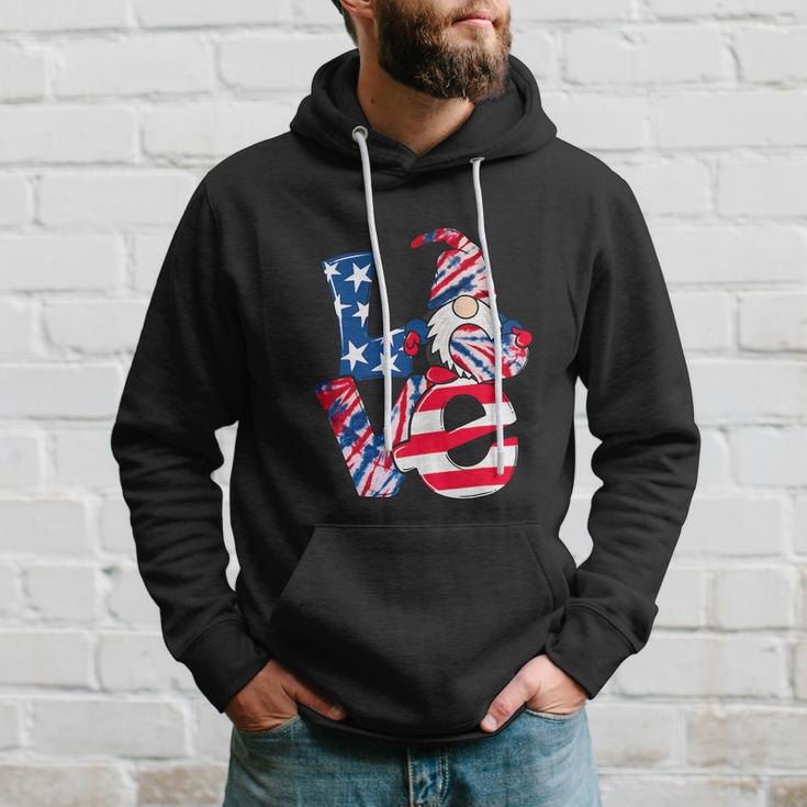 Love Gnome Usa Flag 4Th Of July Funny Hoodie Gifts for Him