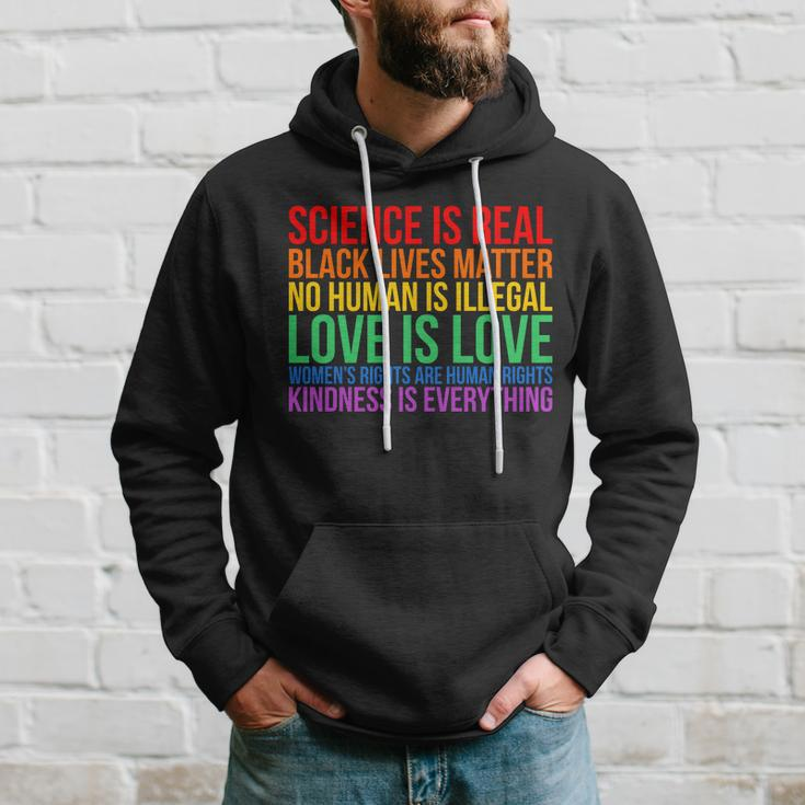 Love Kindness Science Black Lives Lgbt Equality Hoodie Gifts for Him
