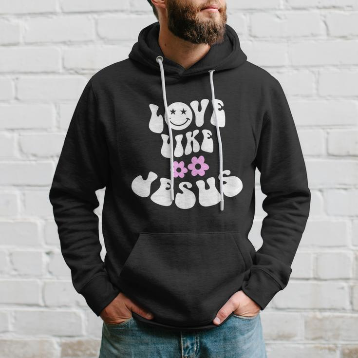 Love Like Jesus Religious God Christian Words Great Gift Hoodie Gifts for Him