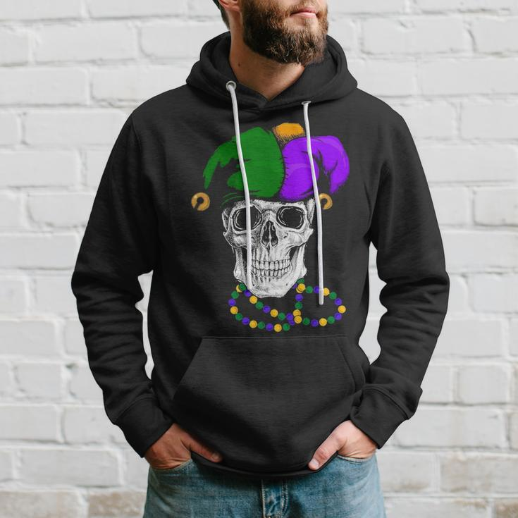 Mardi Gras Skull Jester Hat Hoodie Gifts for Him