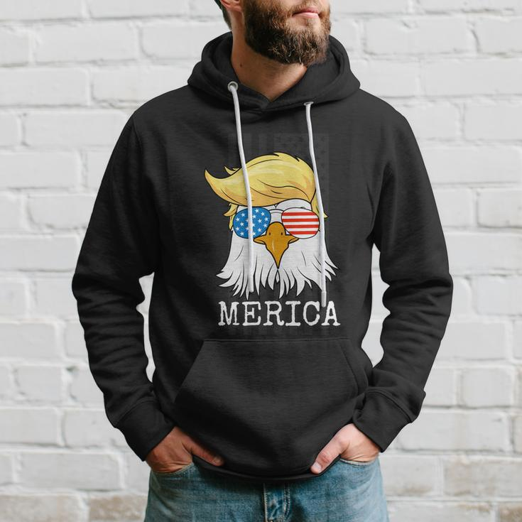 Merica Bald Eagle 4Th Of July Trump American Flag Funny Gift Hoodie Gifts for Him