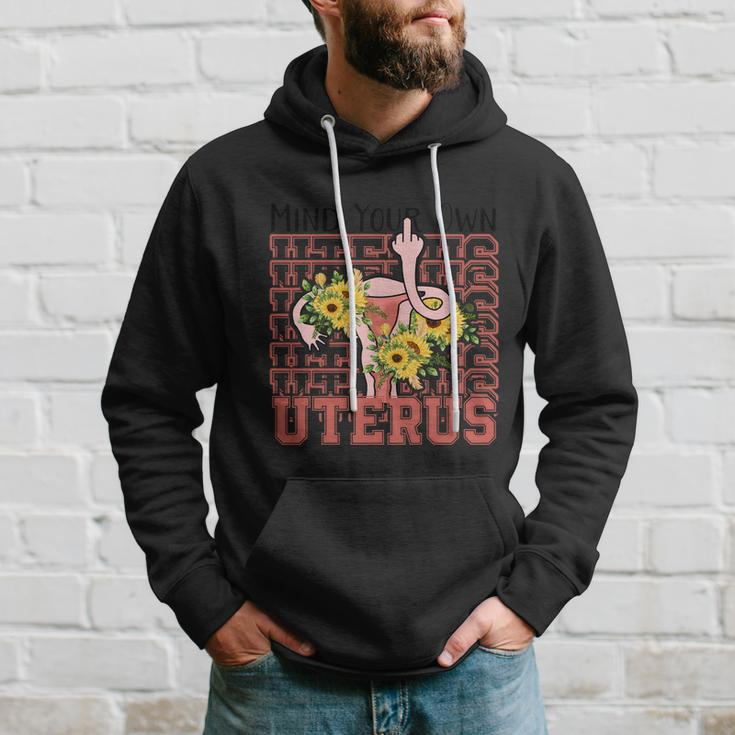 Mind You Own Uterus Floral 1973 Pro Roe Womens Rights Hoodie Gifts for Him