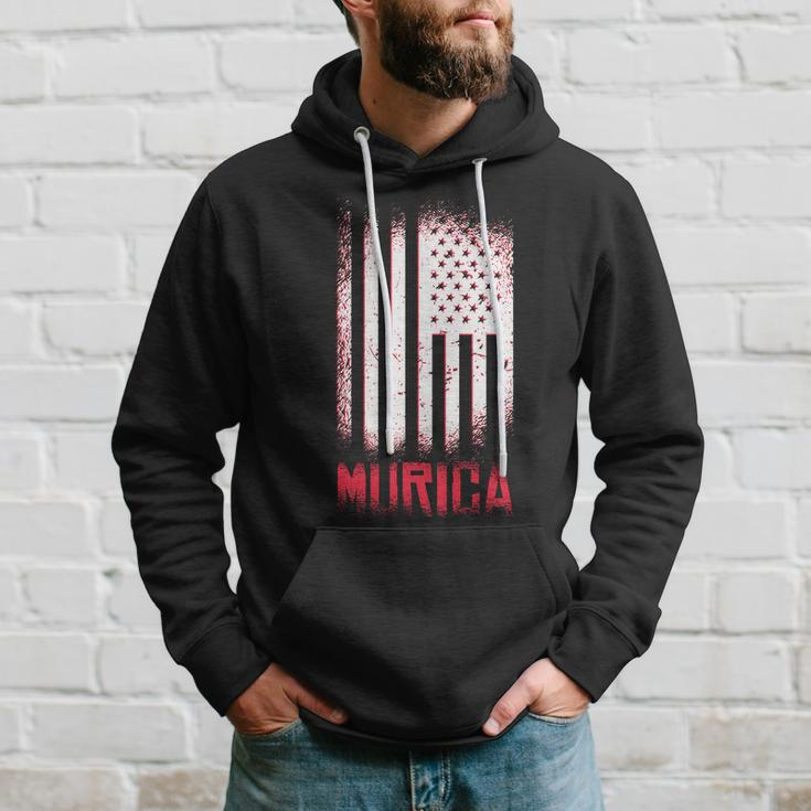 Murica American Flag Patriotic Hoodie Gifts for Him