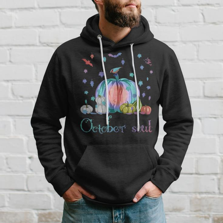 October Soul Funny Magic Halloween Pumpkin Fall Thanksgiving Hoodie Gifts for Him