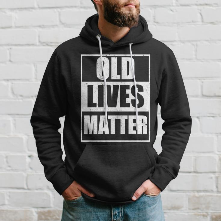 Old Lives Matter Distressed Logo V2 Hoodie Gifts for Him