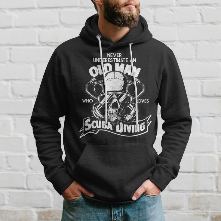 Old Man Who Loves Scuba Diving Hoodie Gifts for Him