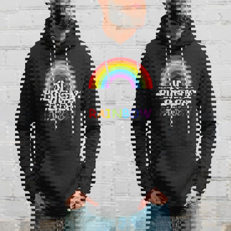 On Wednesday We Wear Rainbow Hoodie Gifts for Him