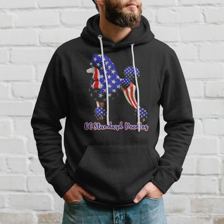 Patriotic Flag Poodle For American Poodle Lovers Hoodie Gifts for Him