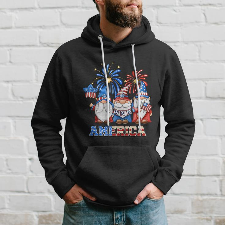Patriotic Gnomes 4Th Of July Funny Gnome Love American Flag Gift Hoodie Gifts for Him