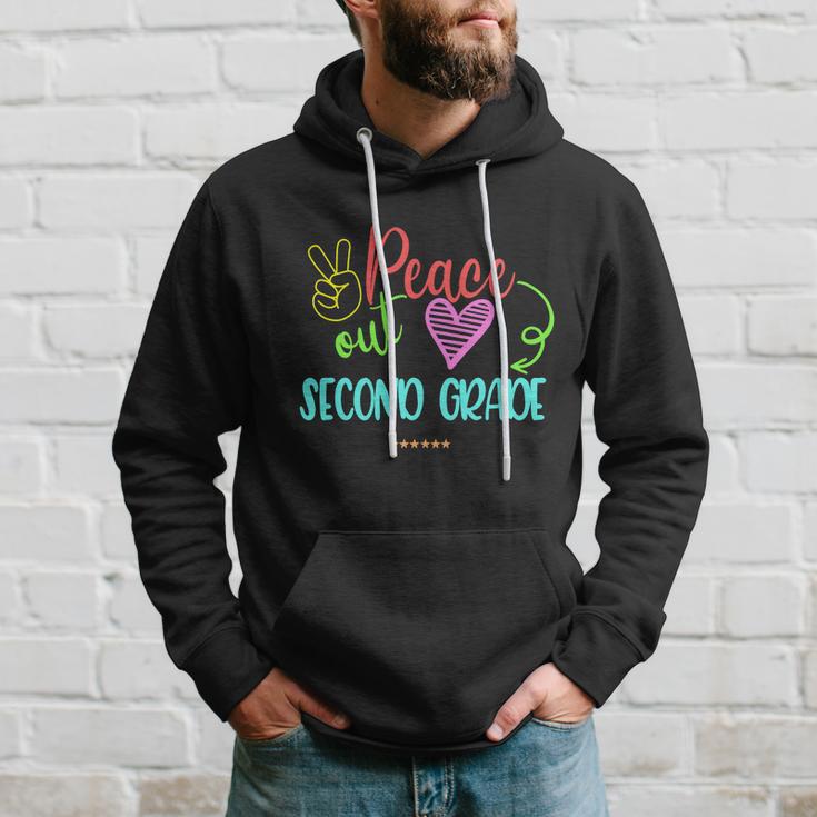 Peace Out Second Grade Graphic Plus Size Shirt For Teacher Female Male Students Hoodie Gifts for Him