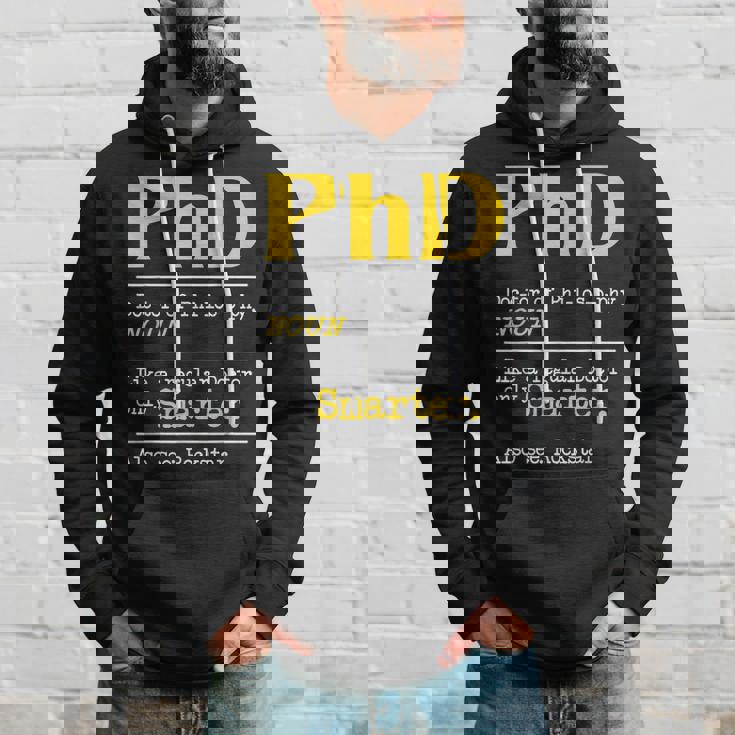 Phd Graduate Phd Graduation Doctorate Degree Definition Men Hoodie Gifts for Him