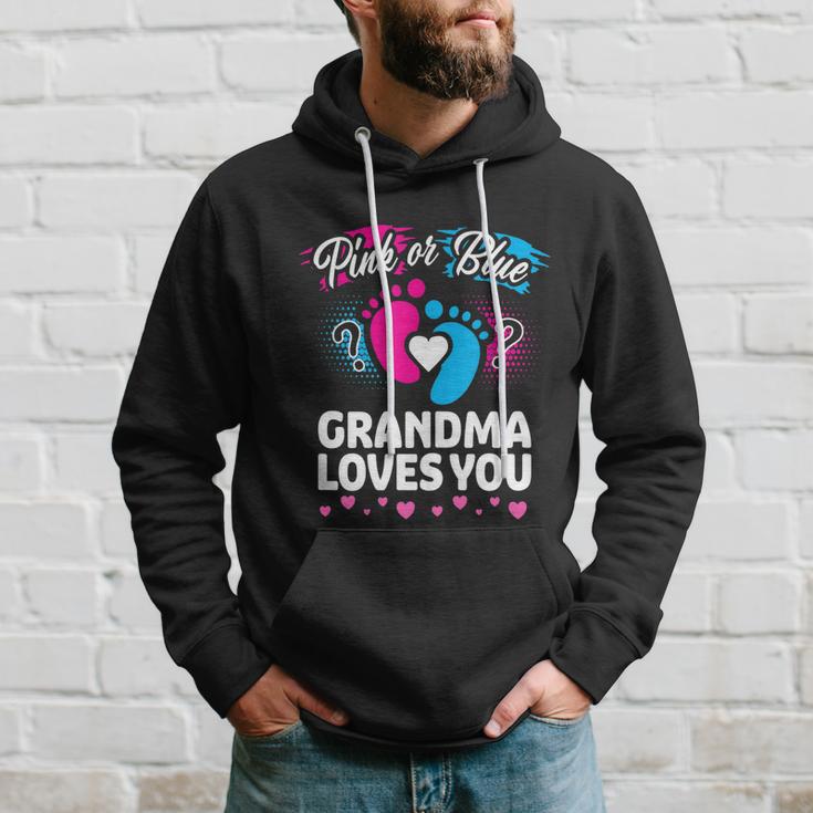 Pink Or Blue Grandma Loves You Gift Gender Reveal Cool Gift Hoodie Gifts for Him