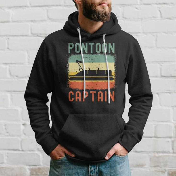 Pontoon Captain Retro Vintage Funny Boat Lake Outfit Hoodie Gifts for Him